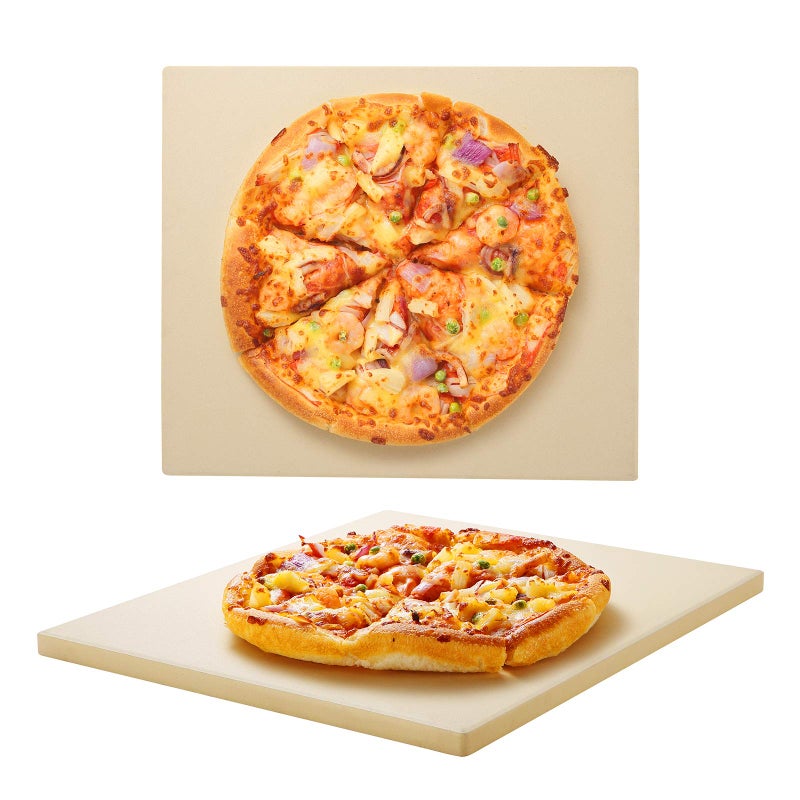 Unicook Pizza Stone 13 Inch, Cordierite Square Baking Stone for Ooni 12 Oven, Ideal for Making Crispy Crust Pizzas Bread and Cookies - Image 1